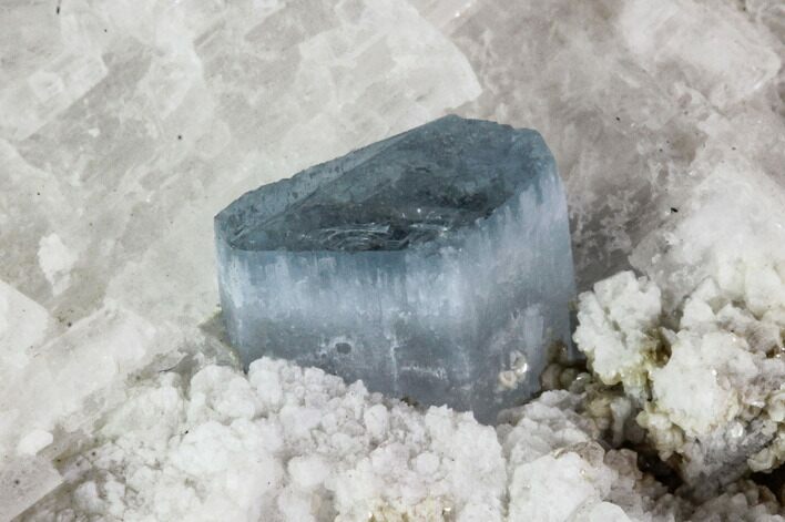 Aquamarine Crystal in Albite Crystal Matrix - Pakistan #111353